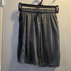 Game Time Gray and Black Kids Athletic Shorts
